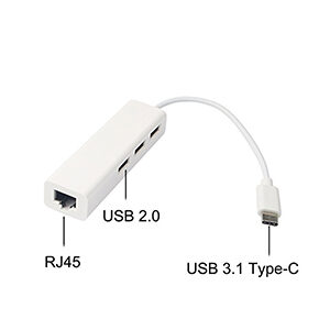 TYPE-C TO LAN + USB HUB ADAPTER